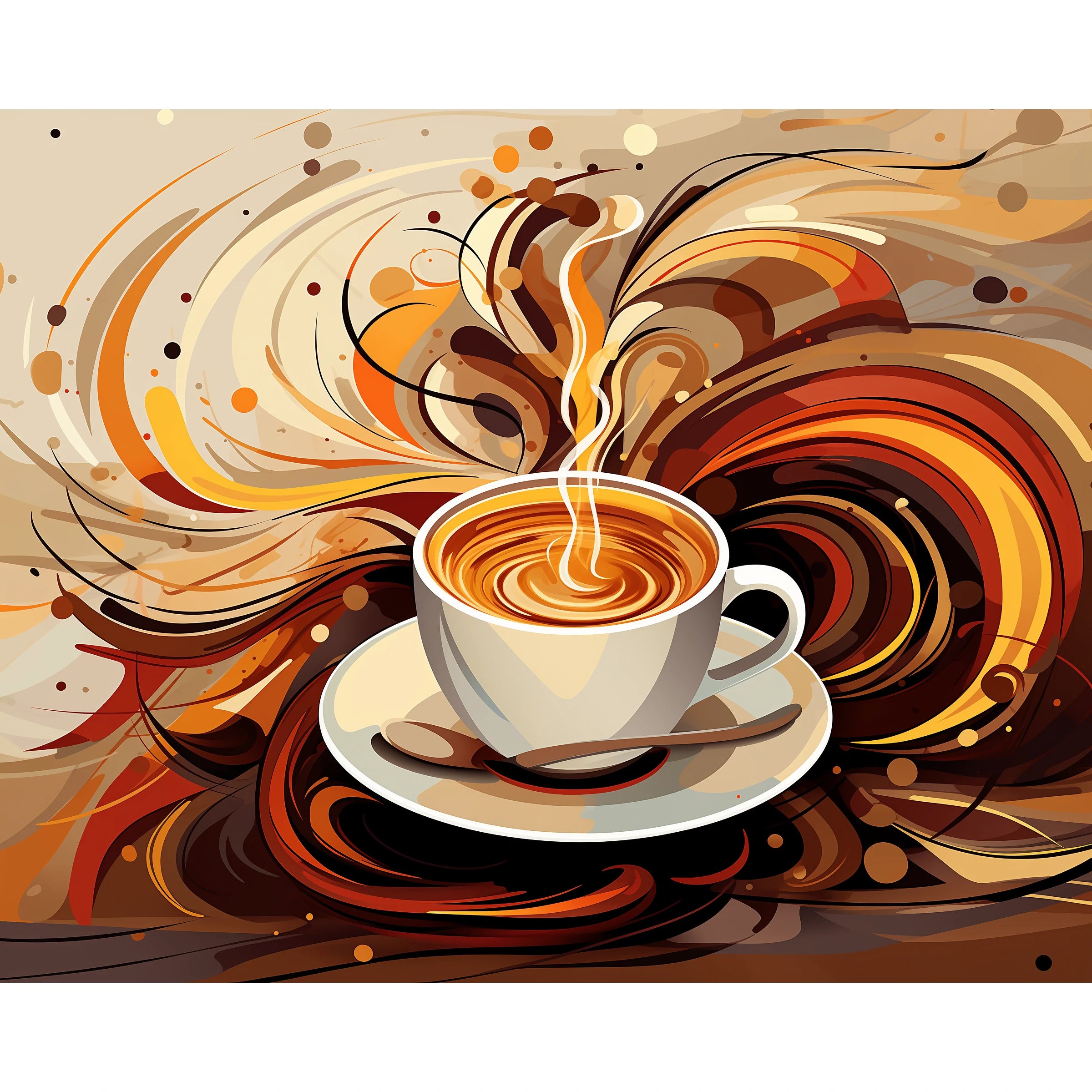 Retro Coffee Swirl